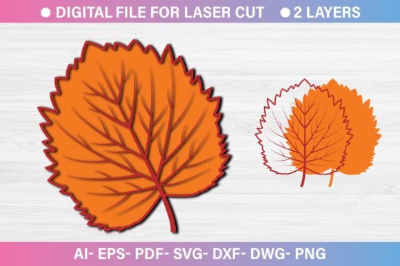 3D Autumn Leaves SVG for Crafts & Graphics