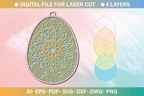 3D Easter Paper Cut SVG for Crafts & Graphics