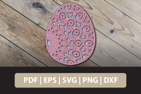3D Egg Mandala SVG for Crafts & Graphics