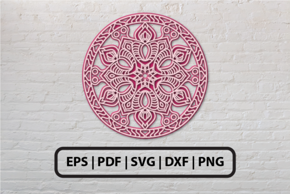 3D Layered Love Mandala: Valentine’s Graphics for Crafts