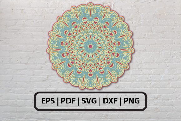 3D Mandala SVG for Crafts & Graphics