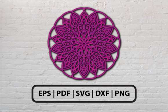 3D Pink Mandala SVG for Crafts & Graphics