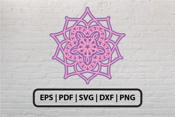3d Simple Mandala Layered SVG for Crafts & Graphics