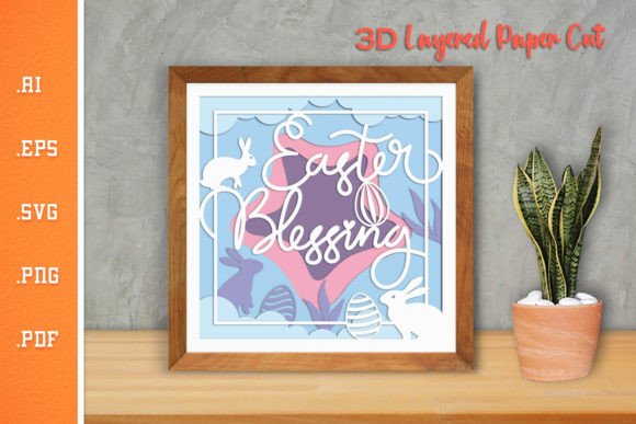 Easter Blessing Graphics for Modern Crafts