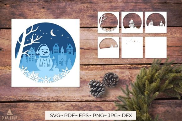 Graphics for Crafts: 3D Snowman Shadow Box