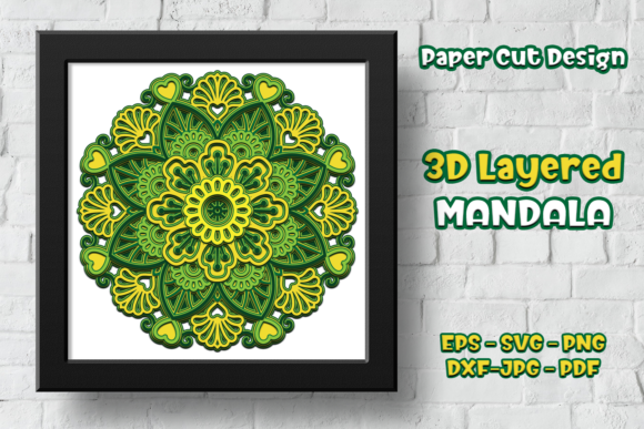 Mandala Art 3D Layered Graphics for Crafts