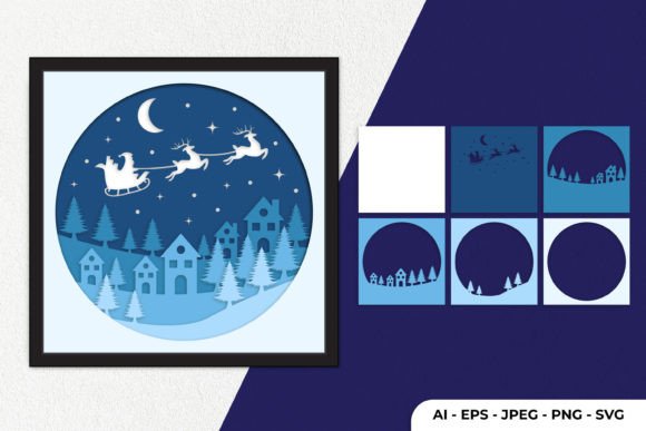 Reviewing 3D Santa in Christmas Layered Papercut for Embroidery
