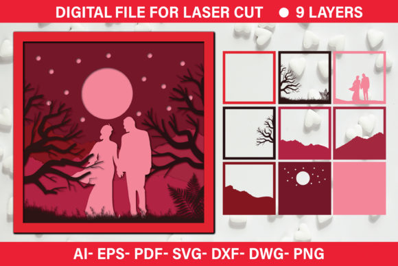 Reviewing the Valentine 3D Couple Paper Cut SVG