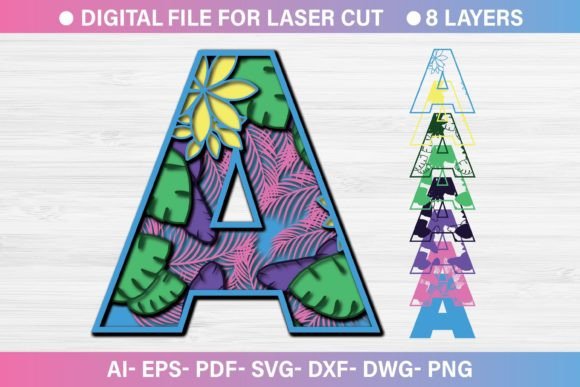 Summer Letter A: Paper Cut Graphics & Crafts