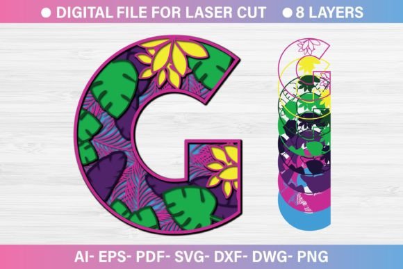 Summer Letter G Graphics for Crafts