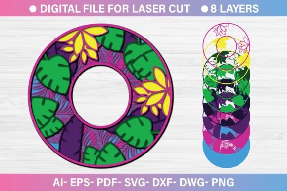 Summer Letter O Paper Cut SVG: Graphics for Crafts
