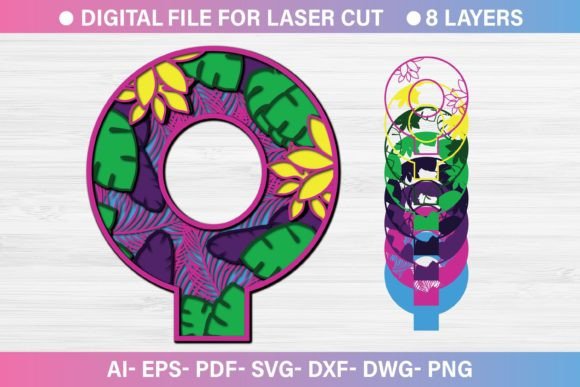 Summer Letter Q Paper Cut SVG for Crafts & Graphics