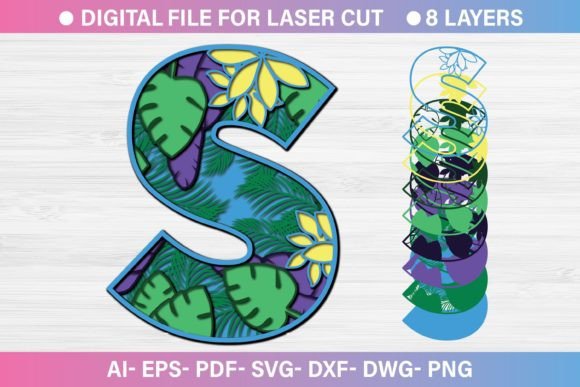 Summer Letter S: Graphics for Crafts & Branding