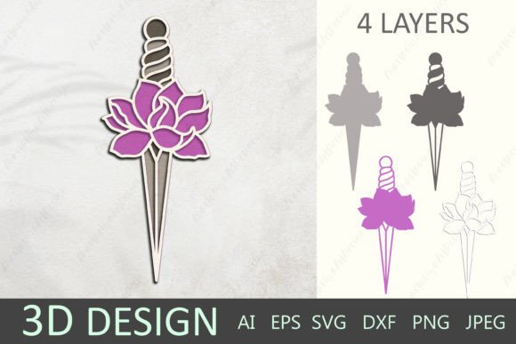 Sword 3d Layered, Flower Dagger Paper Review
