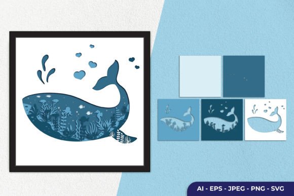 Whale Papercut: Crafts & Graphics
