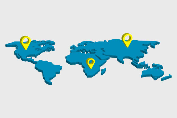 World Map 3D SVG: Graphics & Illustrations